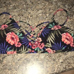 floral bikini top